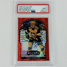 2020 Upper Deck Allure Jake Guentzel #3 Red Rainbow PSA/DNA 9 Auto 10
