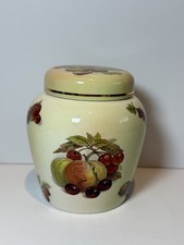 Royal Worcester Palissy Royale Fruit Ginger Jar Gold Gilt Made England