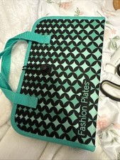 Fashion Plates Deluxe Design Set Teal Black Carrying Travel Case Ages 6 Kahootz