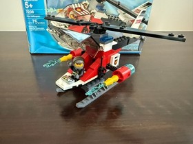 Lego 7238 City Fire Helicopter Complete Set w/Minifigure, Instructions & Box