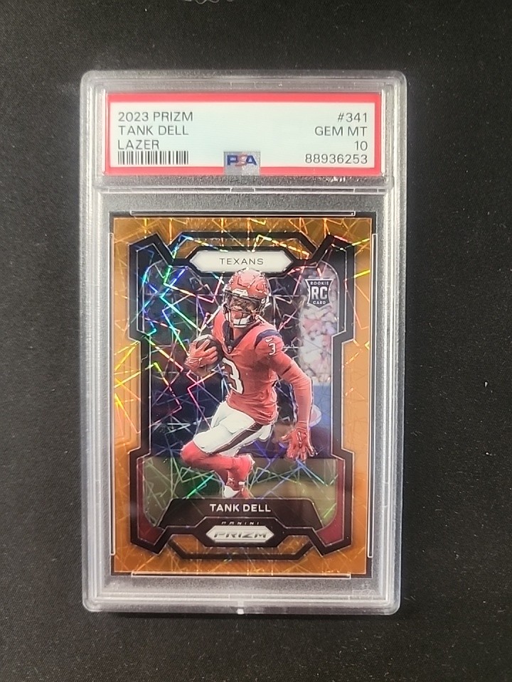 2023 Panini Prizm Tank Dell Orange Lazer Rookie Rc #341 PSA 10 GEM MINT