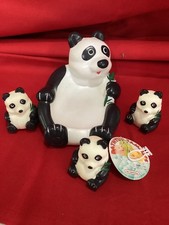 Floating Bath Tub Toy Toys Rubber panda Bathtub Family 3Pals  1 soap holder