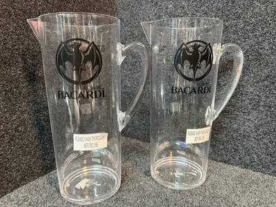 Bacardi Mojito Krug Set x2 Cocktailkrüge NEU Kunststoff Bargeschirr Rezept Serviert 4