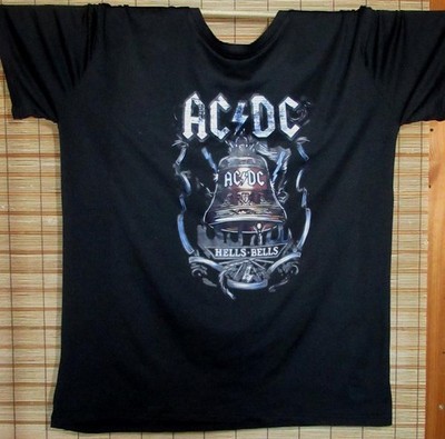 SCHWARZES BANDSHIRT - TOURSHIRT - T-SHIRT - AC/DC - HELLS BELLS - WIE NEU - GR.M