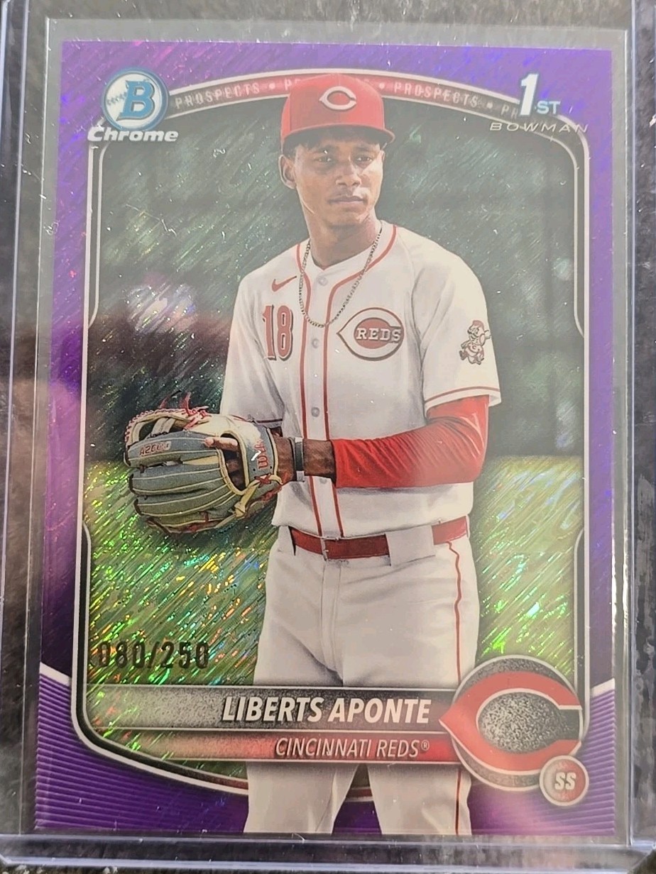 2025 Bowman Chrome - Prospects Liberts Aponte BCP-174 Purple # 080/250