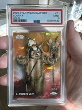2025 STAR WARS SAPPHIRE #81 LOGRAY /50 GOLD POP 1 PSA 9