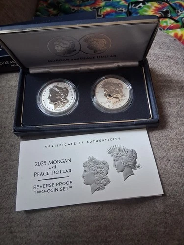 2025 Morgan and Peace Dollar Two-Coin Reverse Proof Set (25XS) -📈🔥📈📈