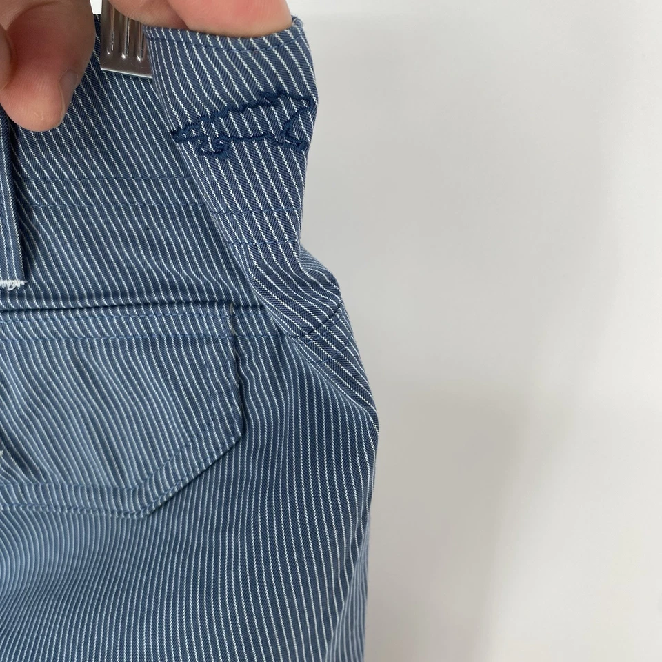 Shorts feminino Horny Toad listrado azul frente plana tamanho 12 - Imagem 3 de 4