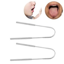 U Shaped Stainless Steel Tongue Scraper Bad Breath Removal Oral Health