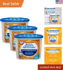 Odor Eliminator and Moisture Absorber - 14 oz Refillable Tub for Multiple Spaces