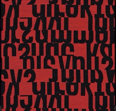 Kvadrat Letters Fabric Gunnar Aagaard Andersen Scarlett Red Mid Century 1 Yard