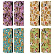 FUNDA LIBRO CUERO HEAD CASE DESIGNS PATRONES COMIDA RÁPIDA PARA TELÉFONOS SAMSUNG 3