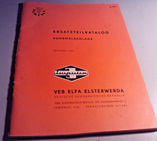 Ersatzteilkatalog Rohrmelkanlage Impulsa Elfa Elsterwerda 1966 Milch DDR Buch