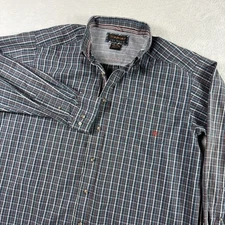 Ariat Pro Series Men’s Blue Plaid Long Sleeve Shirt Button Up Vented Size XXL