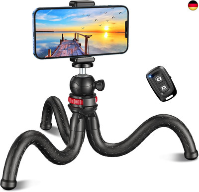CIRYCASE Flexibler Handy Stativ, Mini Selfie Stick Stativ für Smartphone mit 