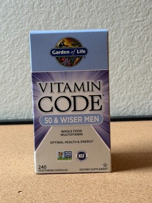 Garden of Life Vitamin Code 50 & Wiser Men Multivitamin Supplement - 240...