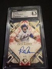 2025 Topps Diamond Icons Auto Pete Alonso Red CGC 8.5 4/5