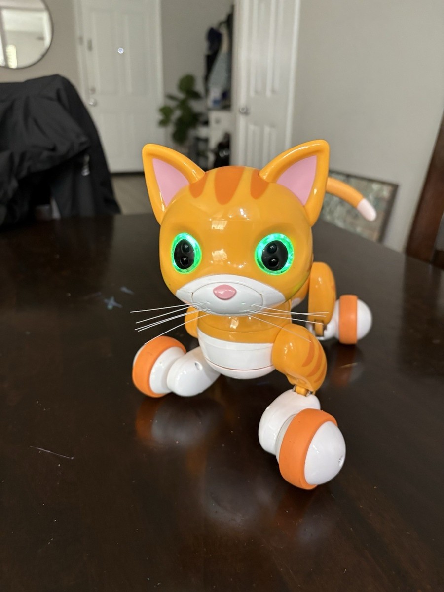 Zoomer Kitty Orange Tabby Cat Robot Toy - Tested Working Cat Only