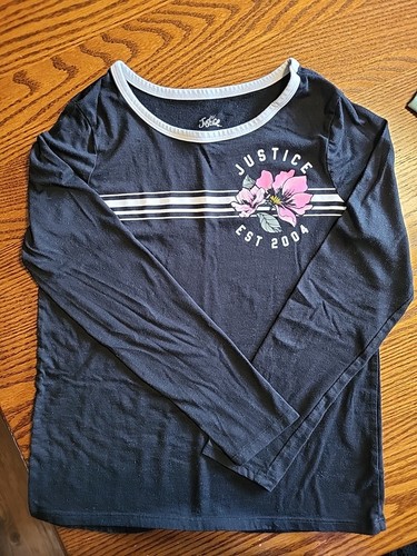 Lot Of 2 Justice Girls LS Shirts size 14 - Picture 3 of 5