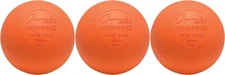 Champion Sports Official Size Rubber Lacrosse Ball, Orange (3-Pack)