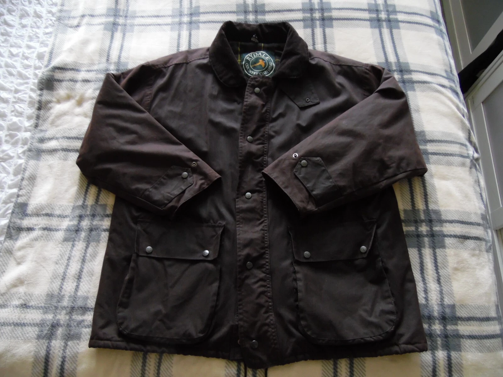 RYDALE COUNTRY FARMING SHOOTING FISHING JACKET WAXED COTTON XL VINTAGE COAT