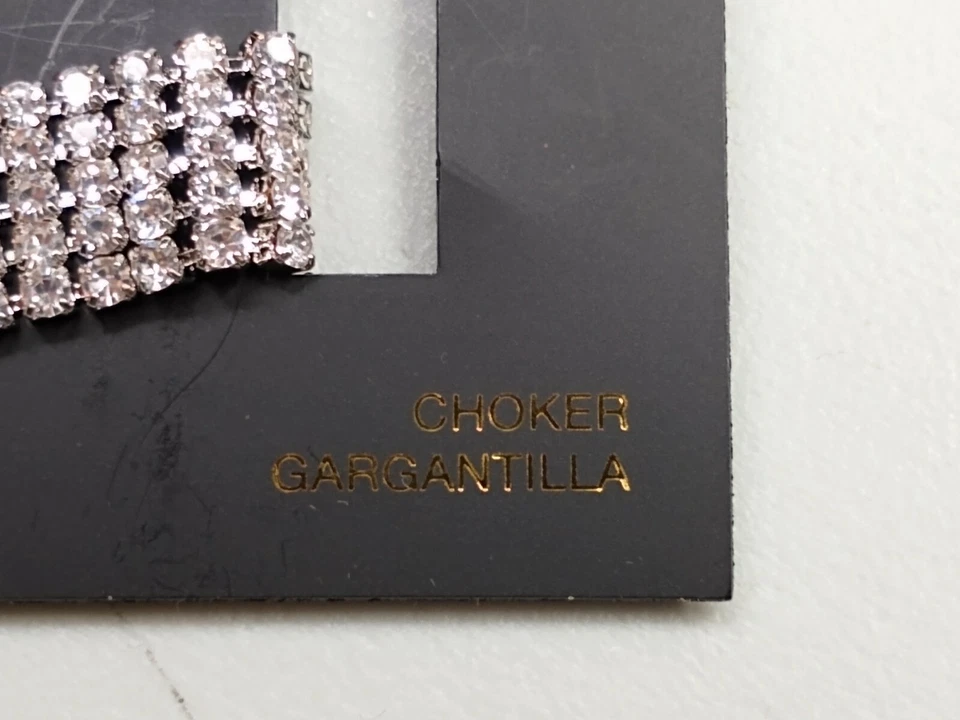 Thalia Sodi - Rhinestone Choker Necklace - Silver Tone - Image 2 of 4