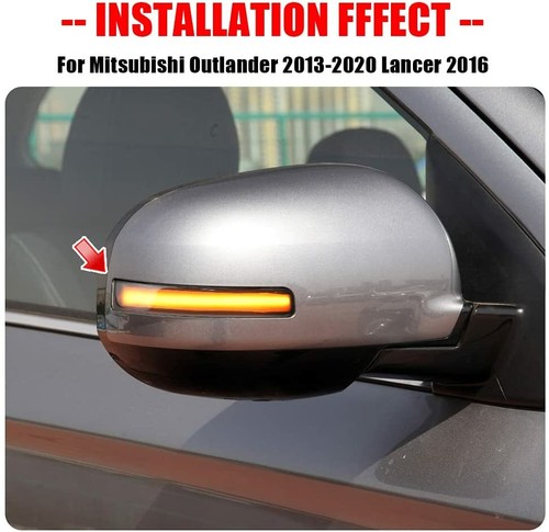 Dynamic Side Mirror Turn Signal Light Indicator For Mitsubishi Outlander Lancer - Picture 6 of 9