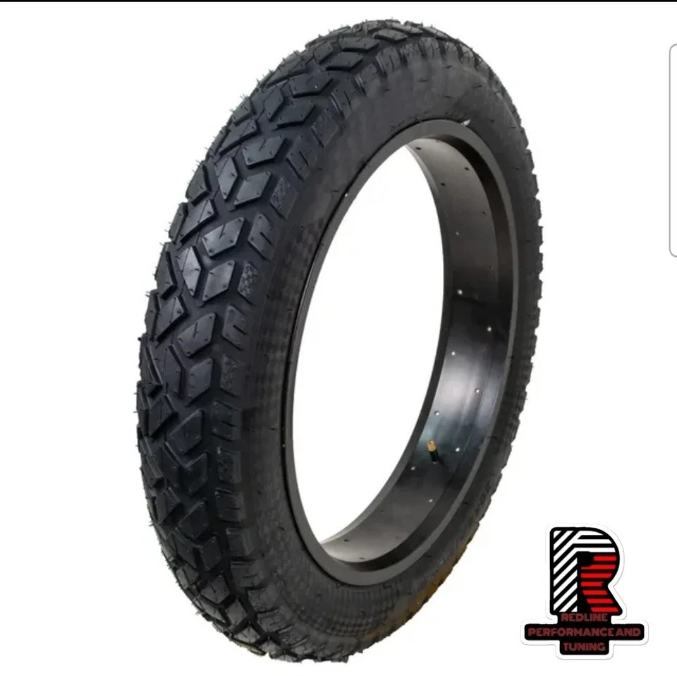 (2) Pack 20x4 REDLINE Thickened Heavy Duty Ebike Tires W/ Extra Flat Protection - Image 2 of 4