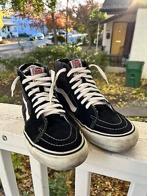 1990s Vans Old Skool High Top Black And White Shoes Size 9.5 1990s Vans Old Skool High Top Black And White Shoes Size 9.5