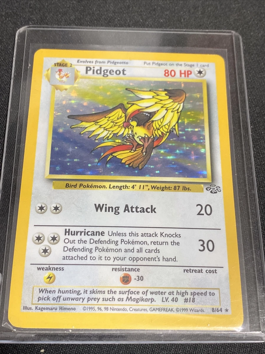 PIDGEOT 8/64 HOLO RARE JUNGLE SET COLLECTION 1999 POKEMON CARD