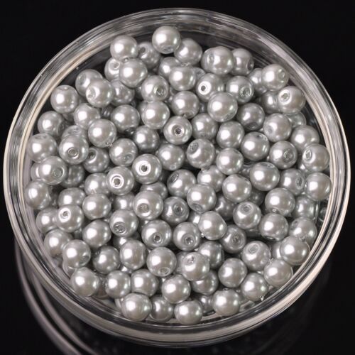 4mm/6mm/8mm Round Pearl Glass DIY Loose Spacer Beads Wholesale Lot - 第 16/33 張圖片