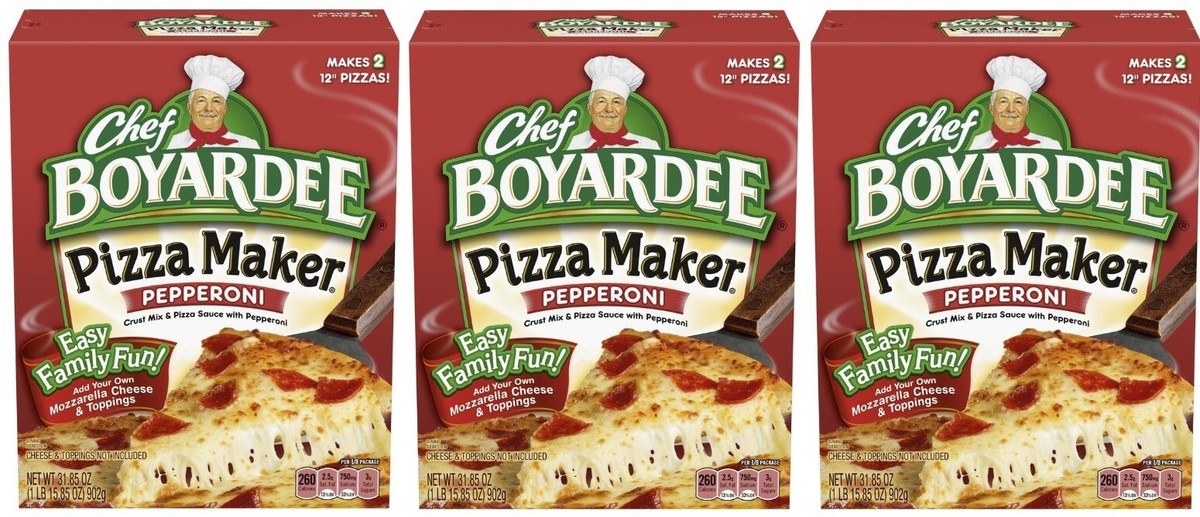 Chef Boyardee Pepperoni Pizza Kit, oz (3 Boxes) Crust Mix