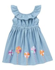 NWT Gymboree Pinwheel Pastels 12 18 24mo Chambray Dress Toddler girl