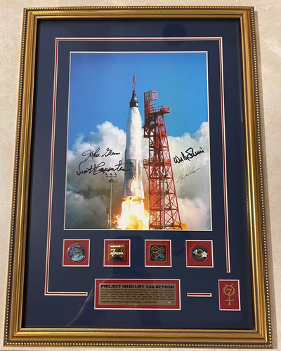 JOHN GLENN GORDON COOPER WALLY SCHIRRA SCOTT CARPENTER SIGNED KSC CERTIFIED COA