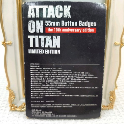 Attack On Titan Button Badges edizione 10° anniversario 55 mm anime Giappone2019 - Foto 3 di 12