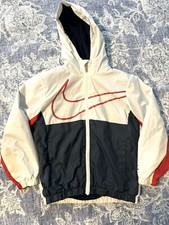 Nike Windrunner Jacket Youth Boys Size 6 Hooded Fleece Lined