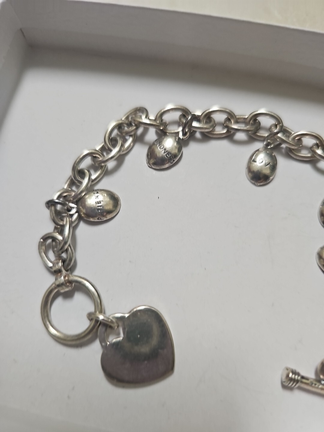 Sterling silver charm bracelet eBay