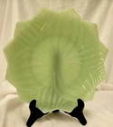 Vintage Anchor Hocking Jadeite Salad Plate Lotus Blossom Dish Fire King 8" D