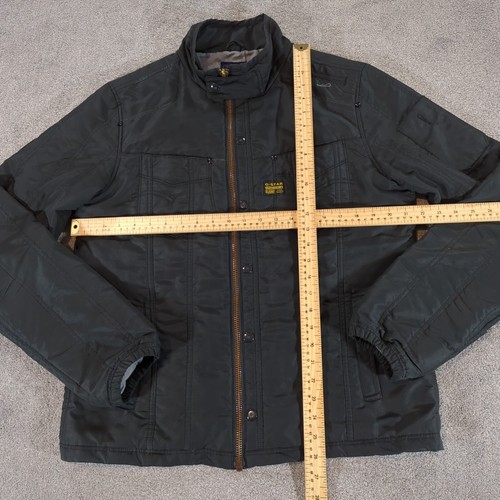 G-Star Jacket Mens Large Black Modernist Radar Overshirt Padded Bomber Coat - Picture 2 of 11
