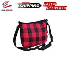 LVAD Flannel Bag Red - Secure Storage for HeartMate Controller & Battery Pouch