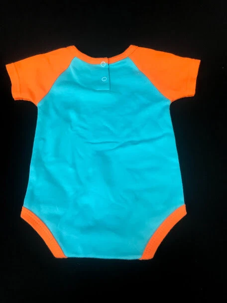 Baby body suit cap set Sozo 6-9 months monkey jungle orange blue one piece hat - Image 4 of 4