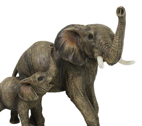 Dschungelspaziergang Safari Savanne Elefant Vater und Kalb zu Fuß Figur - Bild 7 von 9