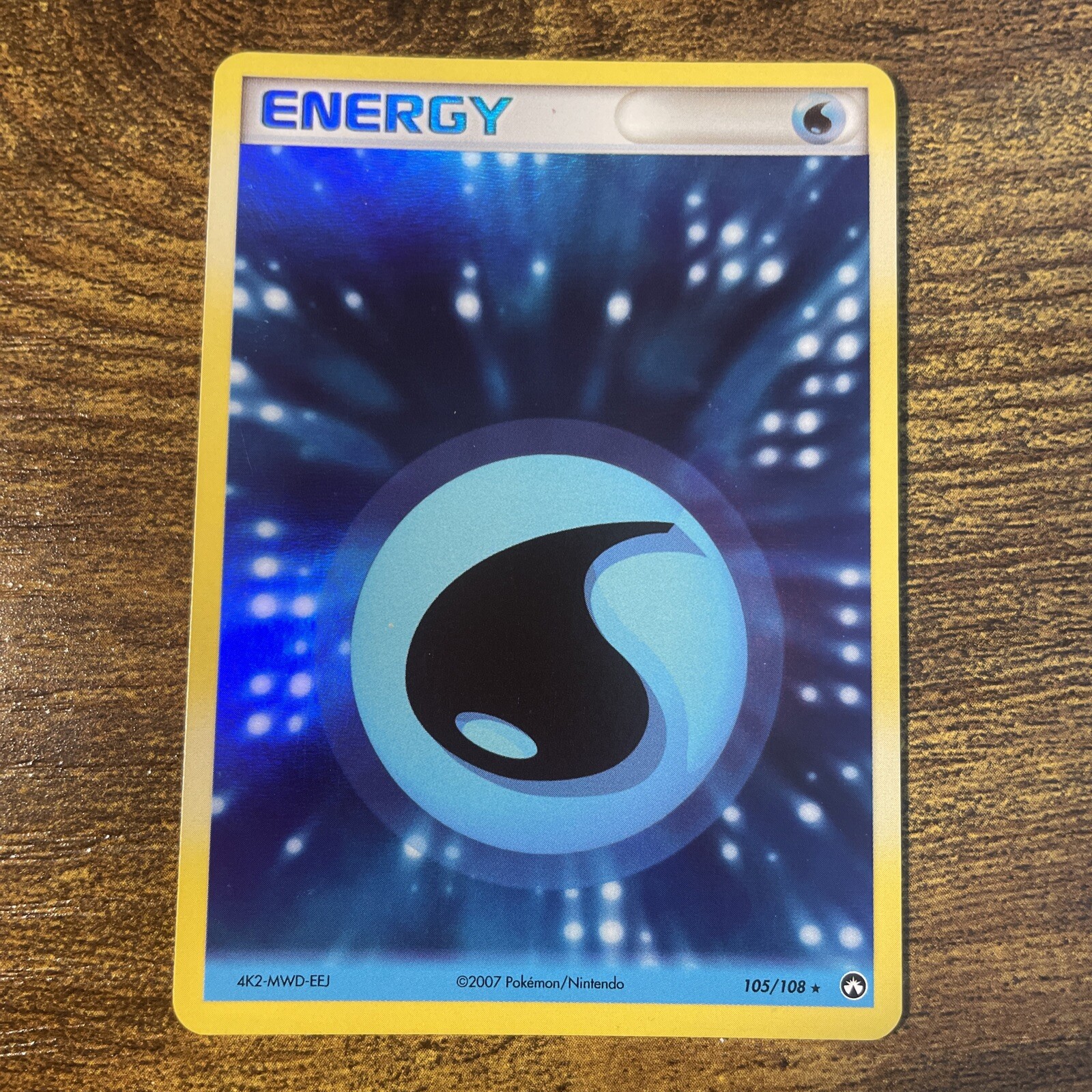 Pokemon WATER ENERGY 105/108 (Rare Holo) Power Keepers - NEAR MINT