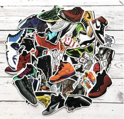 Hypebeast Sneaker Stickers - Jordan Yeezy - 100 STICKERS - Sticker Bombing Lot