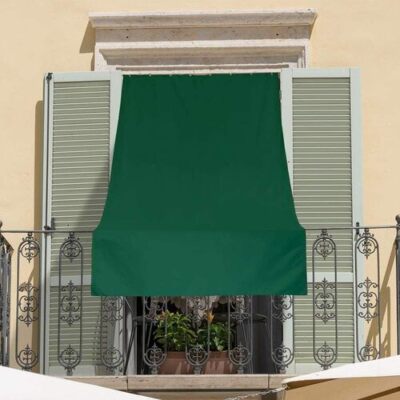 Tenda da Sole da esterno ad Anelli e ganci Tinta Unita Resistente Lavabile  - Main Image