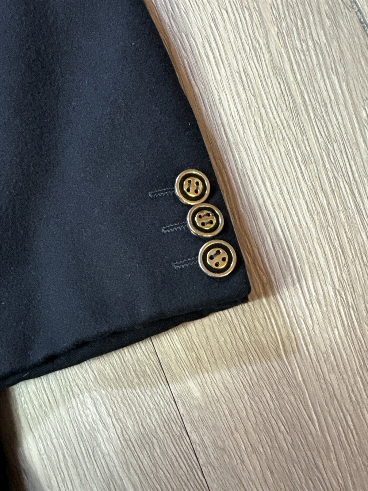 Blazer Vintage Gucci Italia 100% Doppio Petto Sportivo 44 R Blu Navy Oro