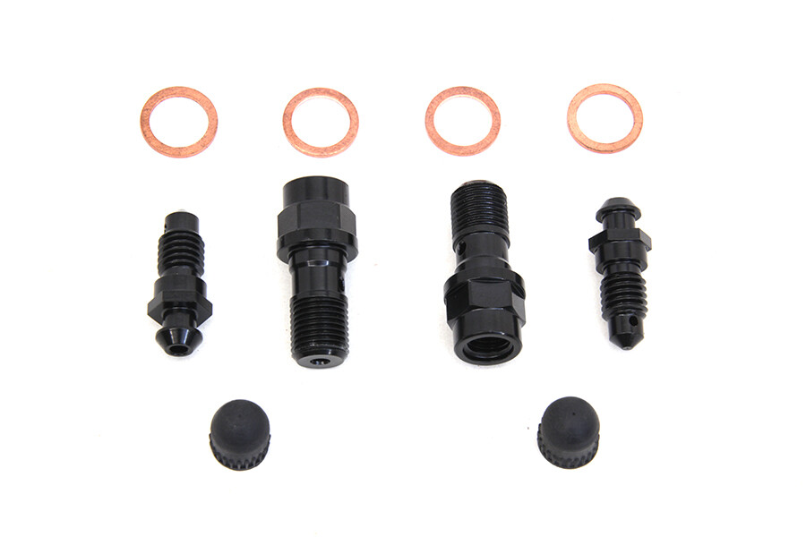 FLT Front Caliper Bleeder Screw Kit Black fits Harley Davidson eBay