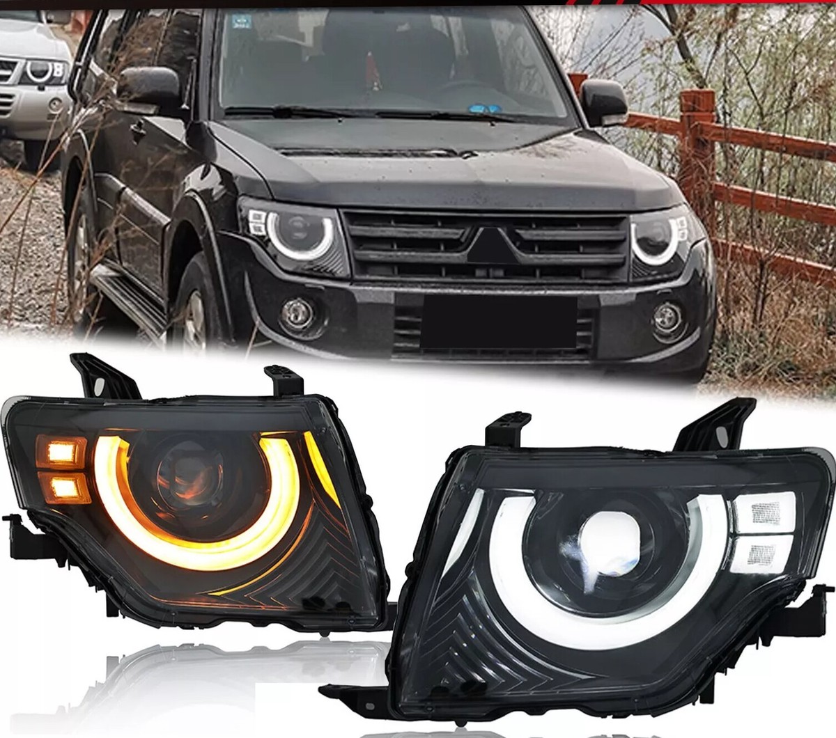 For Mitsubishi Pajero Montero 07-21 V93V97 Defender Style LED