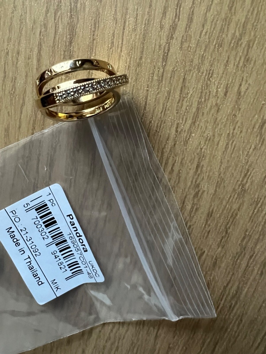 Triple Band Ring Pandora 9ct Gold Rings Pandora 14k Gold-plated