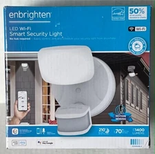 Enbrighten Outdoor Up to 1400 Lumens LED WiFi Security Light White NEW